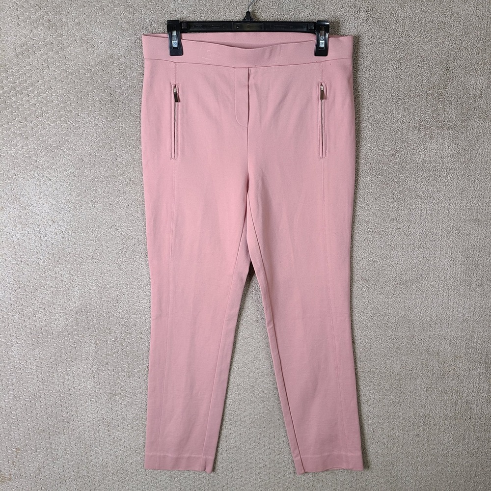 Jules‎ & Leopold Pants Womens M Pink Pull On Slim Ankle Rayon Blend Stretch